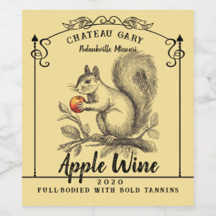 Etiqueta Para Botella De Vino Cordial de vinagre de sidra dura de manzana de ard