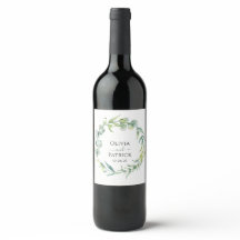 corona de acuarela menta eucalipto clásico