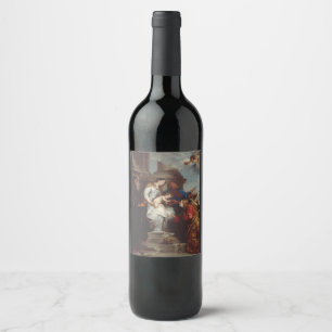 Etiqueta Para Botella De Vino Coronación de Santa Rosalía por Anthony van Dyck