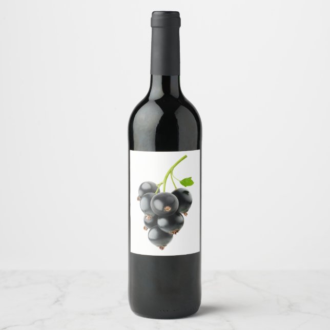 Etiqueta Para Botella De Vino Correas negras (Anverso)