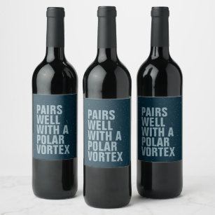 Etiqueta Para Botella De Vino Correlación bien con el invierno divertido de la v