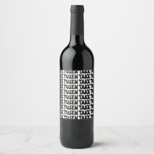 Etiqueta Para Botella De Vino Corte de lingotes en blanco y negro