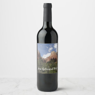 Etiqueta Para Botella De Vino Corte de los Patriarcas II en el Parque Nacional Z