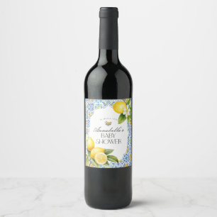 Etiqueta Para Botella De Vino Costa Amalfitana Baby Shower Barware italiano