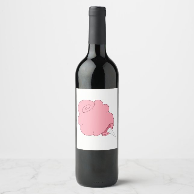 Etiqueta Para Botella De Vino Cotton Candy (Anverso)