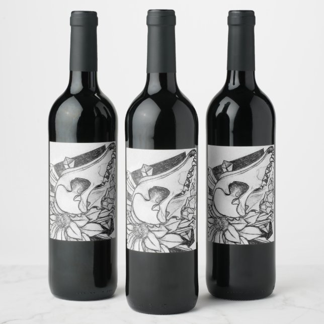 Etiqueta Para Botella De Vino Coyote de cristal (Botellas)