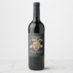 Etiqueta Para Botella De Vino Crazy Sister