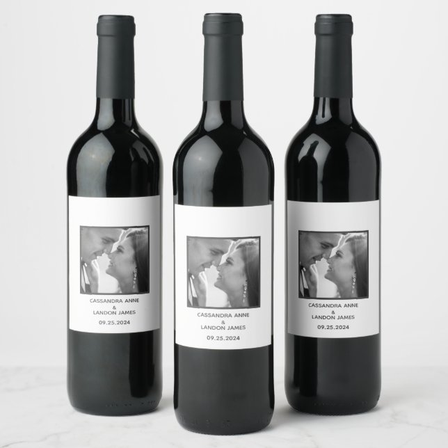 Etiqueta Para Botella De Vino Crea tu propia foto elegante (Botellas)