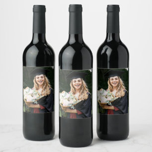 Etiqueta Para Botella De Vino Crea Tu Propia Foto Personalizada de Graduado
