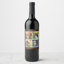 Etiqueta Para Botella De Vino Crea tu propio collage de fotos de familia de bien