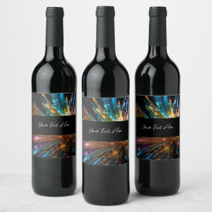 Etiqueta Para Botella De Vino Crea tu propio vidrio coloreado aplastado personal