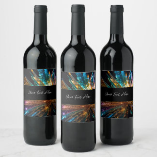 Etiqueta Para Botella De Vino Crea tu propio vidrio coloreado aplastado personal