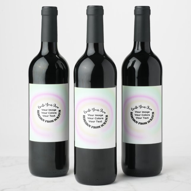 Etiqueta Para Botella De Vino Crea tus propios artículos personalizados (Botellas)