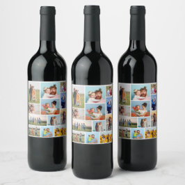Etiqueta Para Botella De Vino Crear su propio Collage de fotos de 12