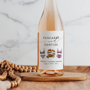 Etiqueta Para Botella De Vino Crepes y bragas Ducha de novias