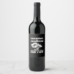 Etiqueta Para Botella De Vino Crimen De Por Vida De Los Mejores Socios De Abuela