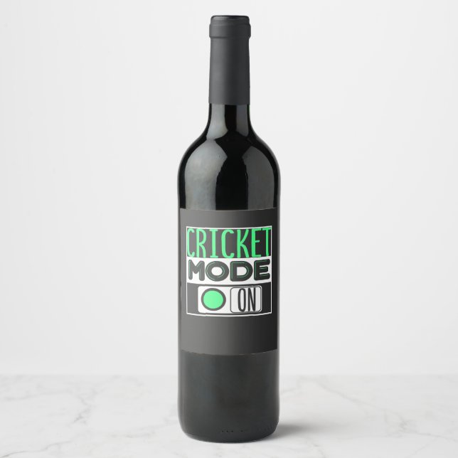Etiqueta Para Botella De Vino Críquet (Anverso)