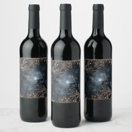 Etiqueta Para Botella De Vino Cristal de Medianoche