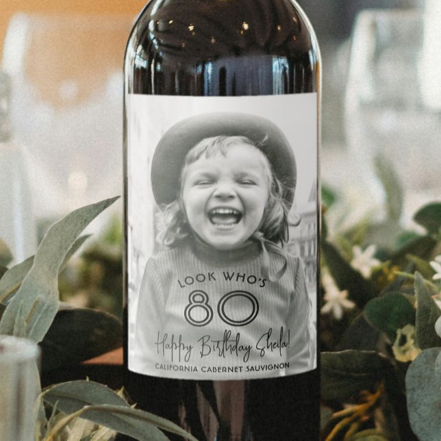 Etiqueta Para Botella De Vino CUALQUIER Moda de cumpleaños Fiesta fotográfico de (Subido por el creador)