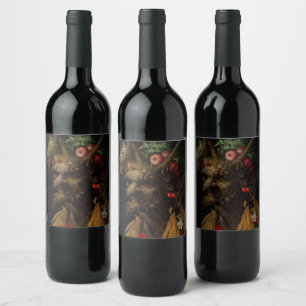 Etiqueta Para Botella De Vino Cuatro estaciones en una sola cabeza, 1590 por Arc