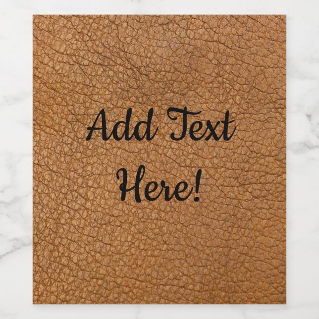 Etiqueta Para Botella De Vino Cuero artificial (Etiqueta única)