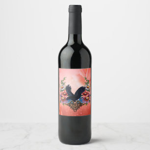 Etiqueta Para Botella De Vino Cuervo hermoso