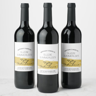 Etiqueta Para Botella De Vino Cumpleaños
