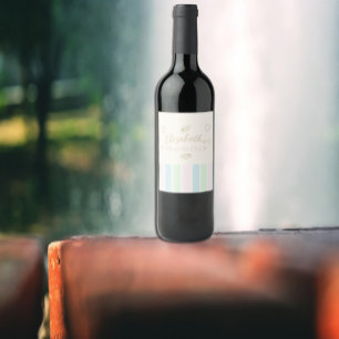 Etiqueta Para Botella De Vino Cumpleaños de Beach Club