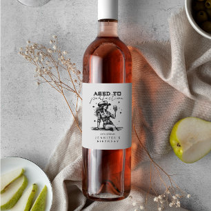 Etiqueta Para Botella De Vino Cumpleaños de Vaquera con Whisky Madurado a la Per
