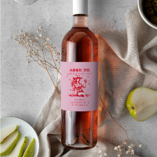 Etiqueta Para Botella De Vino Cumpleaños de Vaquera con Whisky Madurado a la Per