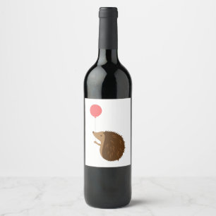 Etiqueta Para Botella De Vino Cumpleaños Hedgehog