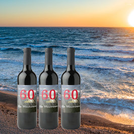 Etiqueta Para Botella De Vino cumpleaños personalizado