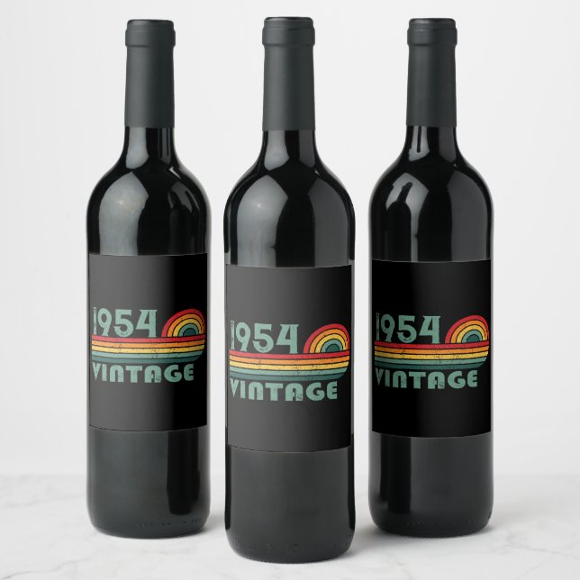 Etiqueta Para Botella De Vino Cumpleaños personalizado setenta aniversario 70 (Botellas)