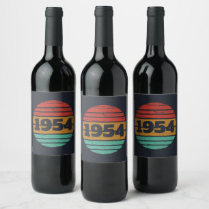 Etiqueta Para Botella De Vino Cumpleaños personalizado setenta vintage 70 