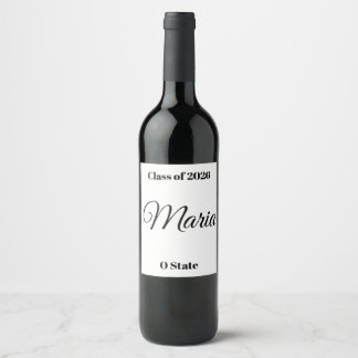 Etiqueta Para Botella De Vino Custom Graduation Wine Label Photo Prop 2026