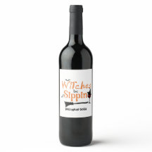 Custom Halloween Themed Wine Bottle Label Set