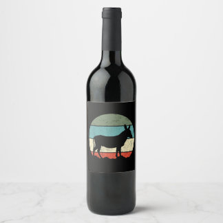 Etiqueta Para Botella De Vino Cute Donkey | Regalo de los ganaderos | Regalos Pa