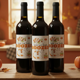 Etiqueta Para Botella De Vino Cute Halloween Boo Gift Tag