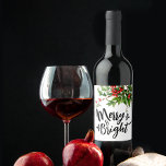Etiqueta Para Botella De Vino Cute Merry Christmas Red Mistletocolor<br><div class="desc">Eleva tus vacaciones con este sello de moda, con un diseño original adornado con un moderno guión negro y un encantador motivo de mistletoe con colores vivos rojos y verdes. Exuberante alegría festiva, prepara el escenario para una cena navideña alegre y alegre, infundiendo tu reunión con calidez y elegancia. La...</div>
