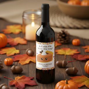 Etiqueta Para Botella De Vino Cutie Pie Fall Baby Shower