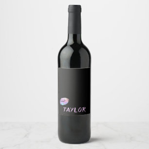 Etiqueta Para Botella De Vino Cuto y Moda