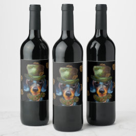 Etiqueta Para Botella De Vino Dachshund