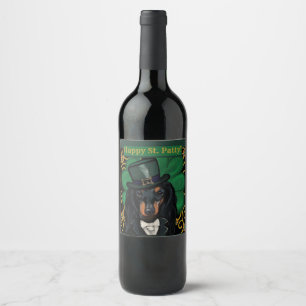 ETIQUETA PARA BOTELLA DE VINO DACHSHUND