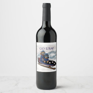 ETIQUETA PARA BOTELLA DE VINO DACHSHUND