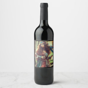 ETIQUETA PARA BOTELLA DE VINO DANCING GYPSI