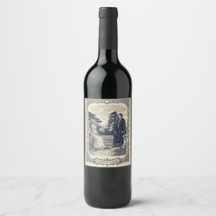Etiqueta Para Botella De Vino Darcy y Elizabeth