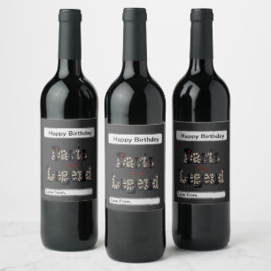 Etiqueta Para Botella De Vino Dards Legend Es La Palabra,