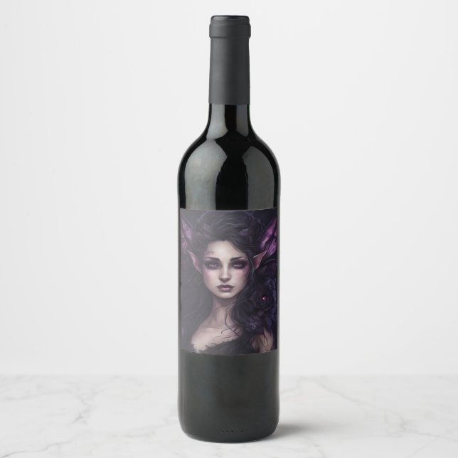 Etiqueta Para Botella De Vino Dark Fae (Anverso)