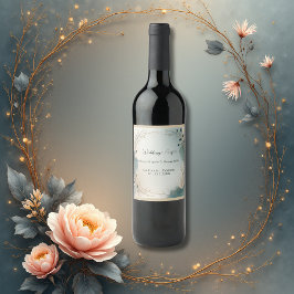 Etiqueta Para Botella De Vino dark green elegant nature wedding