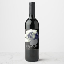 Etiqueta Para Botella De Vino Dark Romance "Till Death Do Us Part" Ghostly Rose